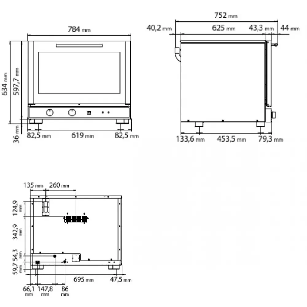 Печь конвекционная электрическая Tecnoeka EKF 464