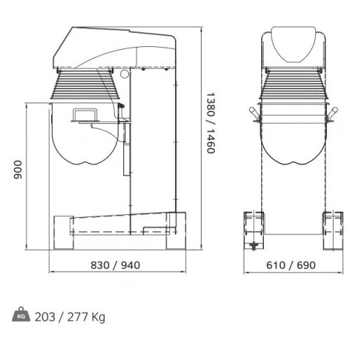 Планетарный миксер Rollmatic Bull 40