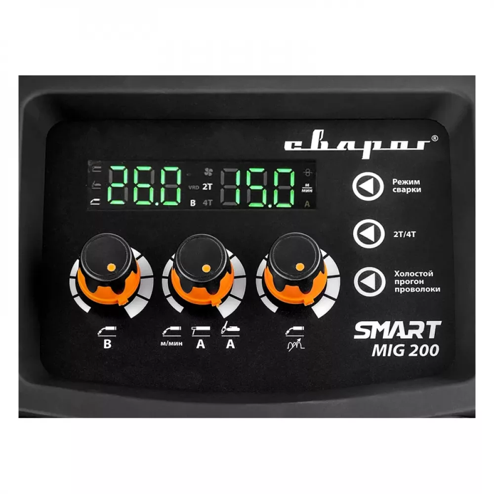Сварог REAL SMART MIG 200 BLACK N2A5 сварочный инвертор с маской и крагами 00000098557