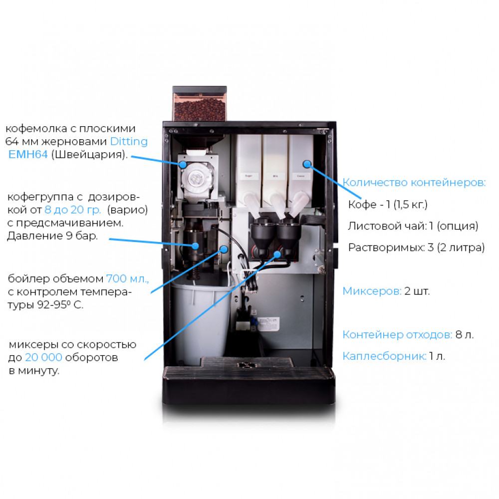 Кофемашина автоматическая Jetinno JLTT-P Black