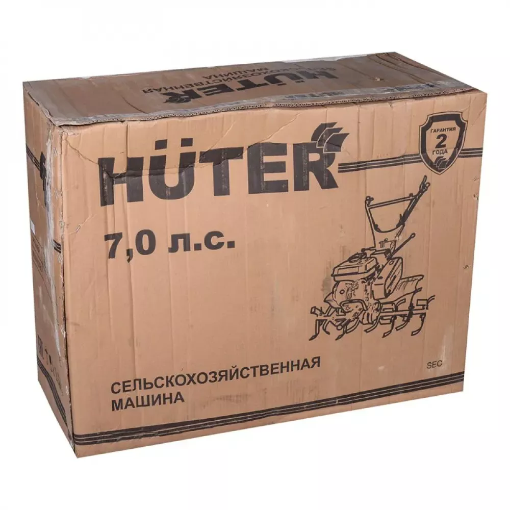 HUTER МК-7000P-10-4х2 мотоблок бензиновый 70/5/44