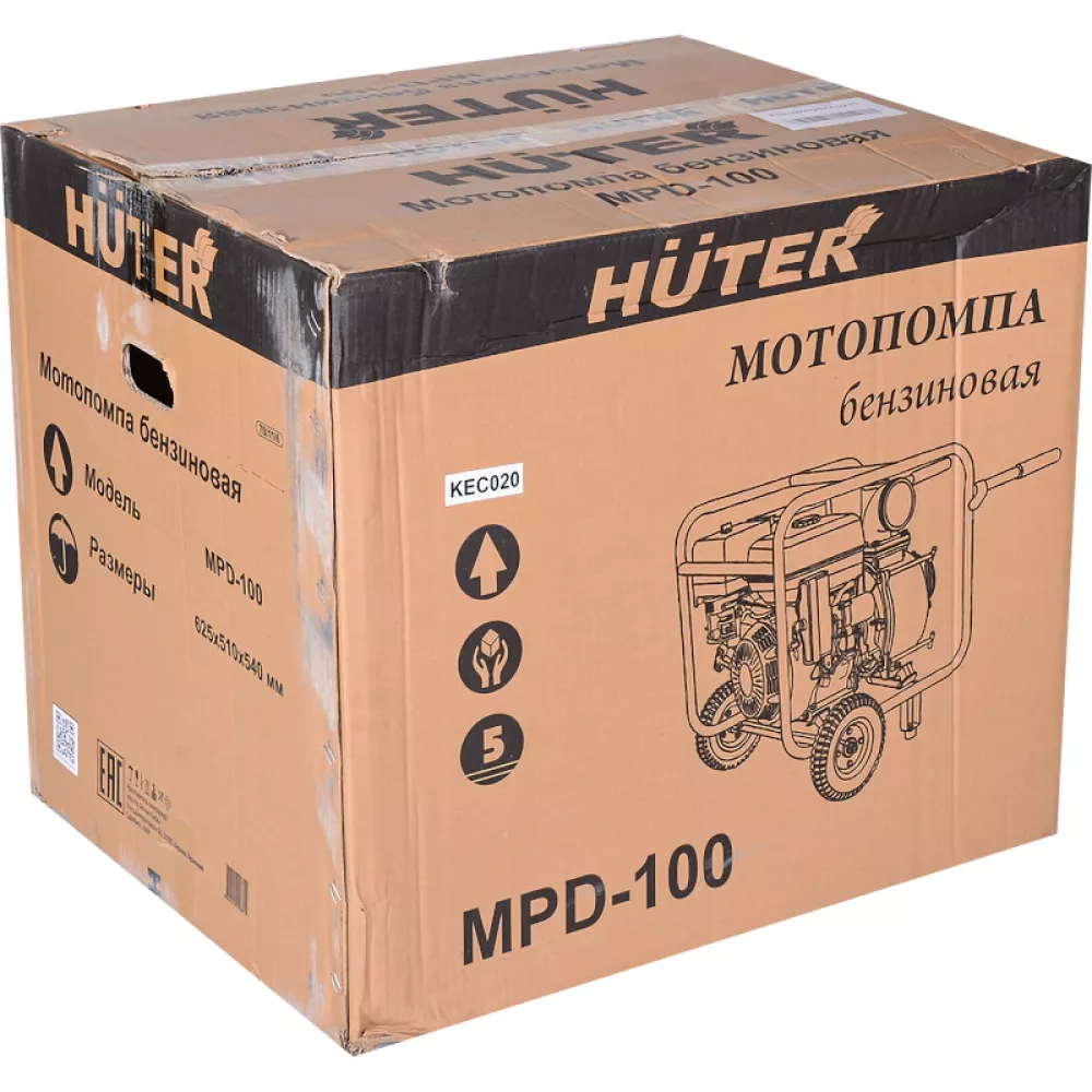 HUTER MPD-100 мотопомпа бензиновая, 70/11/6