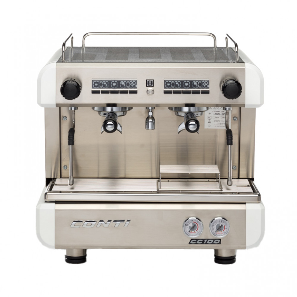 Кофемашина рожковая CONTI CC100 Компакт 2 группы, белый
