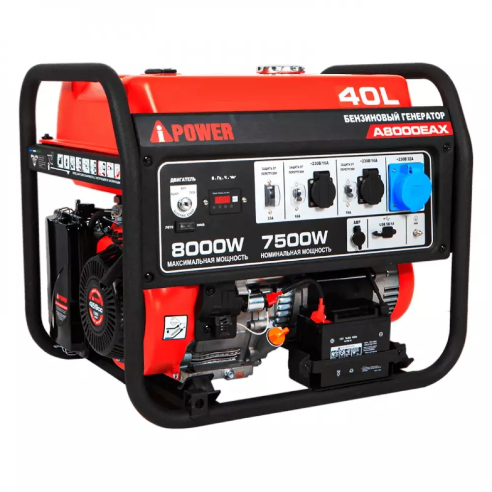A-iPower A8000EAX бензиновый генератор в кожухе 1400SS RAL 7035 УТ-11182378