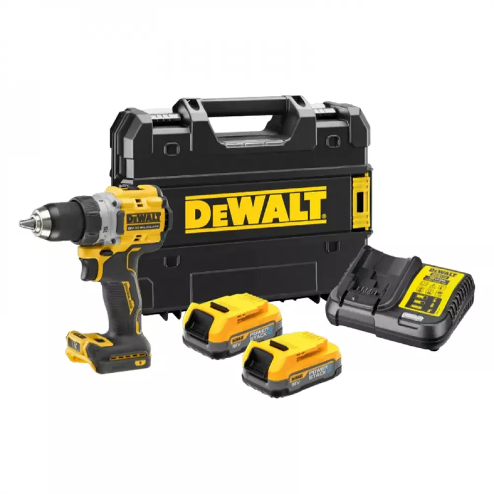 DeWalt DCD800E2T аккумуляторная ударная дрель-шуруповерт (2 x 1.7 Ач, ЗУ)