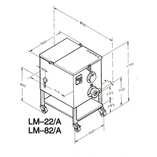Мясорубка Koneteollisuus (KT) LM-82/A (корпус чугун, шнек алюминиевый, с педалью)
