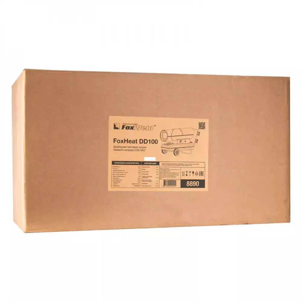 FoxWeld FoxHeat DD100 дизельная тепловая пушка прямого нагрева 8890