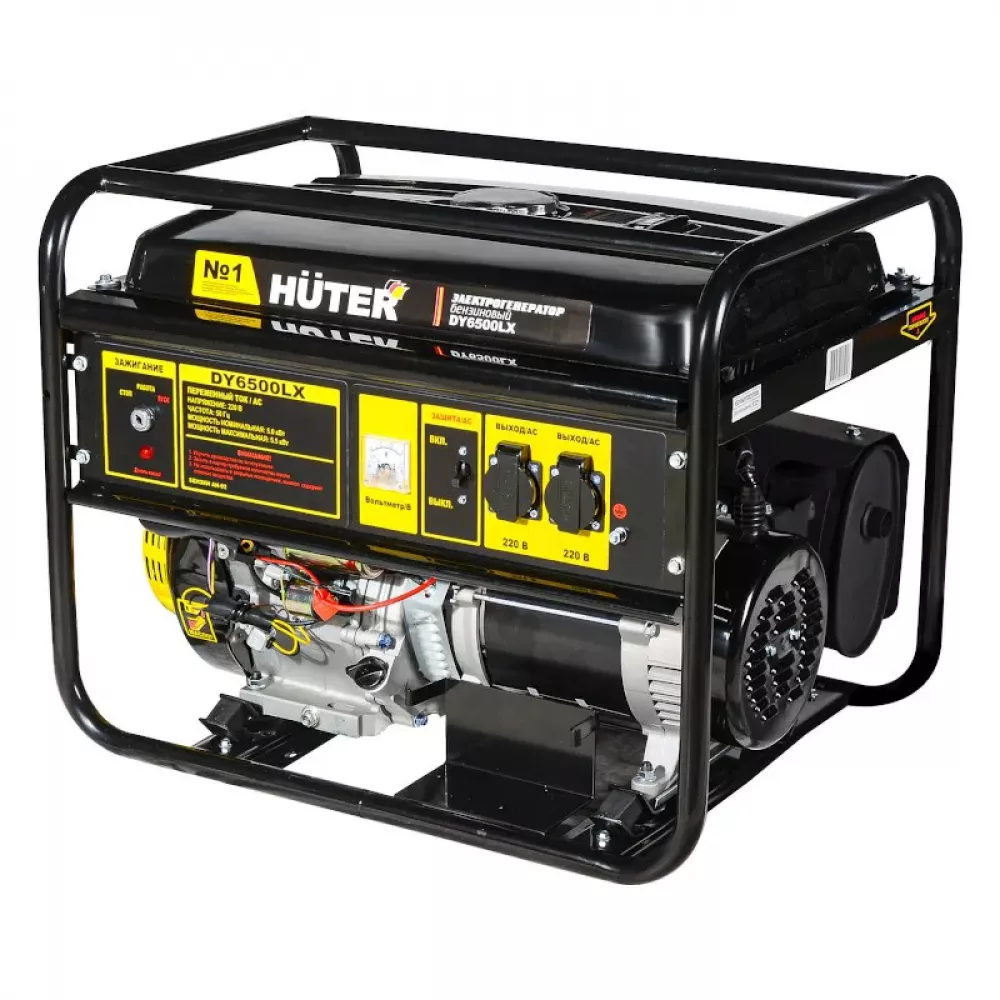HUTER DY6500LX бензиновый генератор 64/1/15