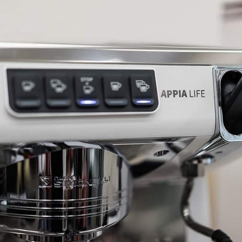 Кофемашина Nuova Simonelli Appia Life 2Gr V 220V black, white, red+economizer+high groups