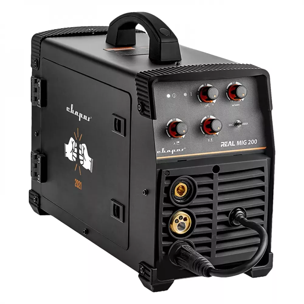 Сварог REAL MIG 200 N24002N Black сварочный инвертор с маской и крагами 00000095883