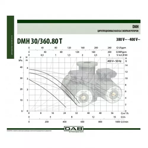 Насос циркуляционный промышленный DAB DMH 30/360.80 T, 505970122