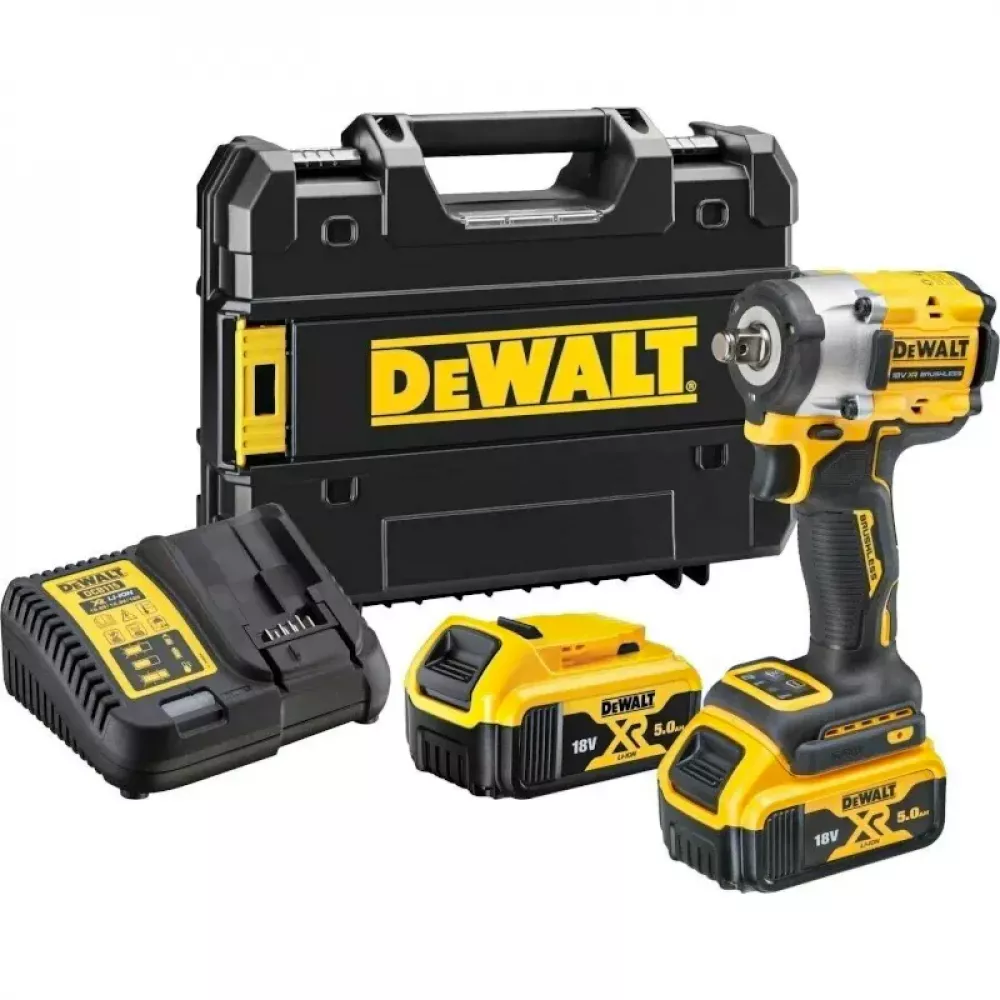 DeWalt DCF921P2T-QW аккумуляторный гайковёрт (2 x 5 Ач, ЗУ)