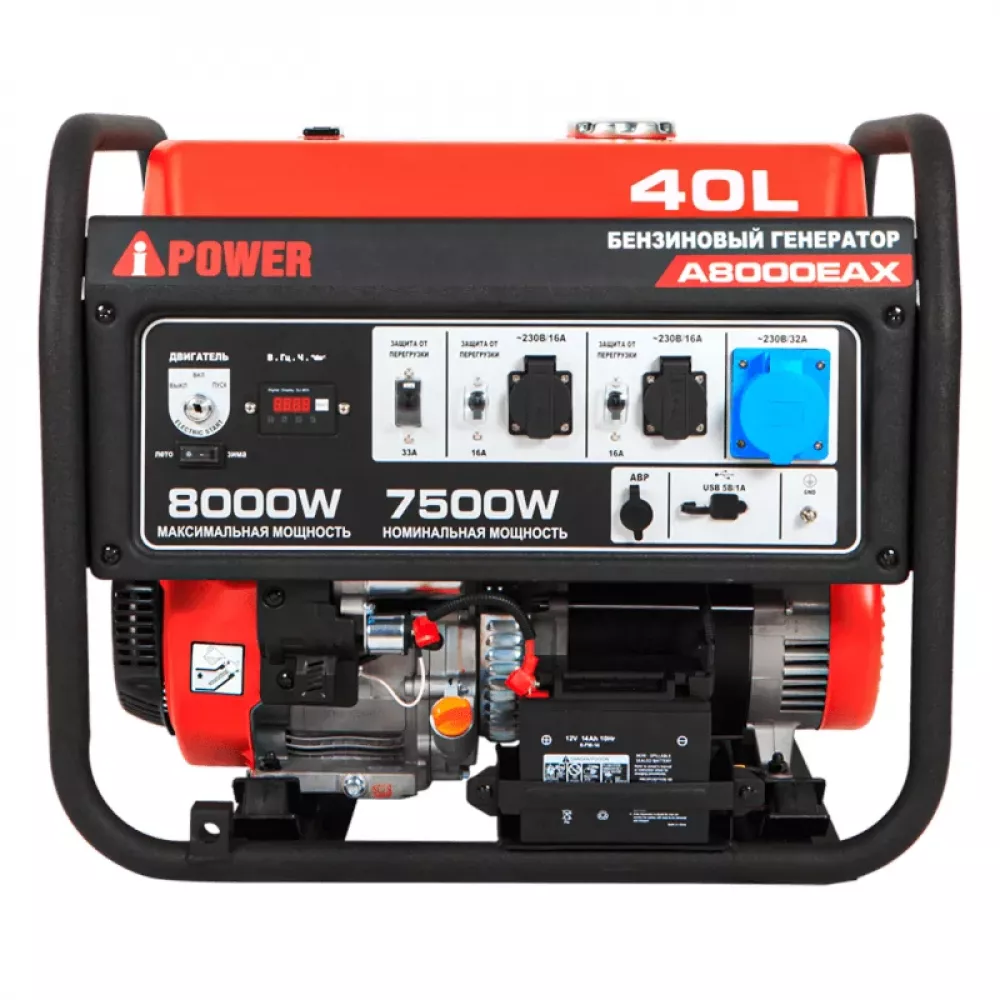A-iPower A8000EAX бензиновый генератор в кожухе 1400SS RAL 7031 УТ-11182386