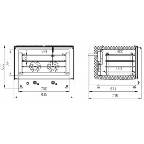 Печь конвекционная электрическая Enteco ПН-44 Пар 2