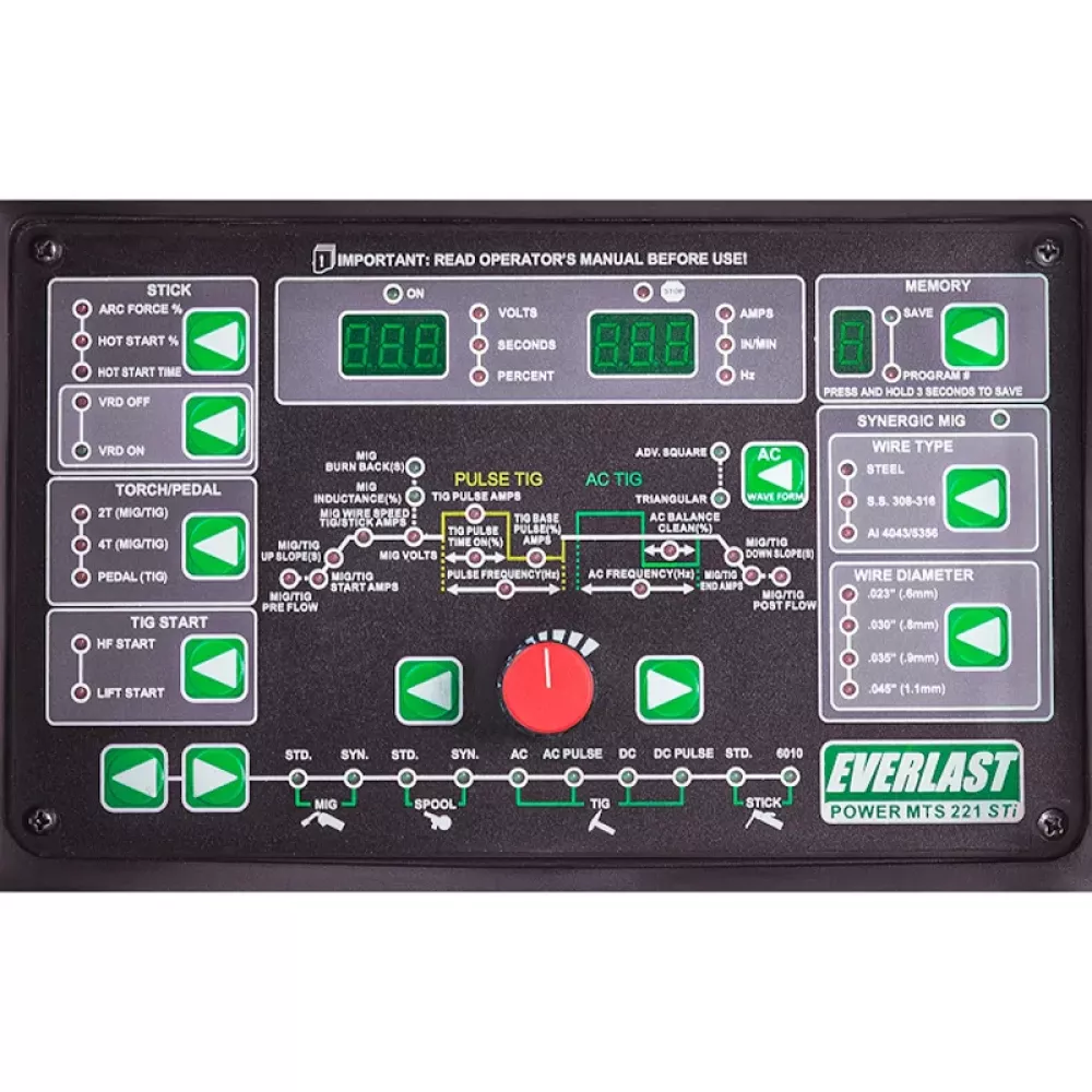 EVERLAST PowerMTS 221STI инверторный сварочный полуавтомат 2EV221MTS