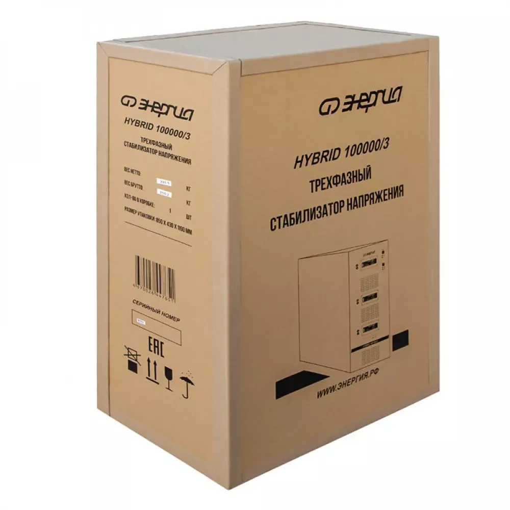 ЭНЕРГИЯ Hybrid II 100000/3 трехфазный стабилизатор напряжения Е0101-0203