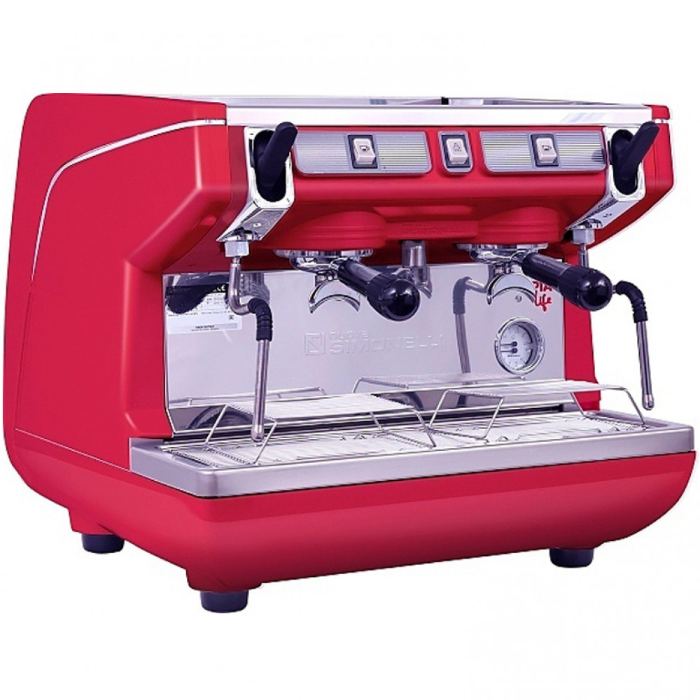 Кофемашина Nuova Simonelli Appia Life Compact 2Gr S 220V black, white, red+economizer+high groups