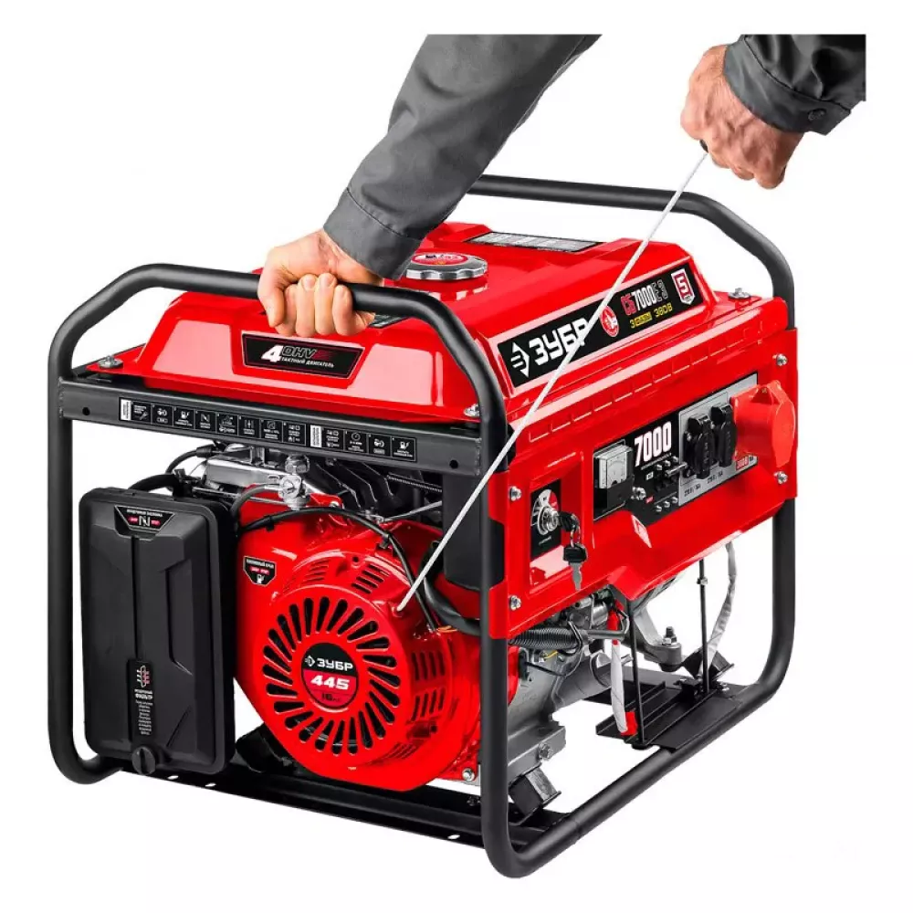 ЗУБР СБ-7000Е-3 бензиновый генератор