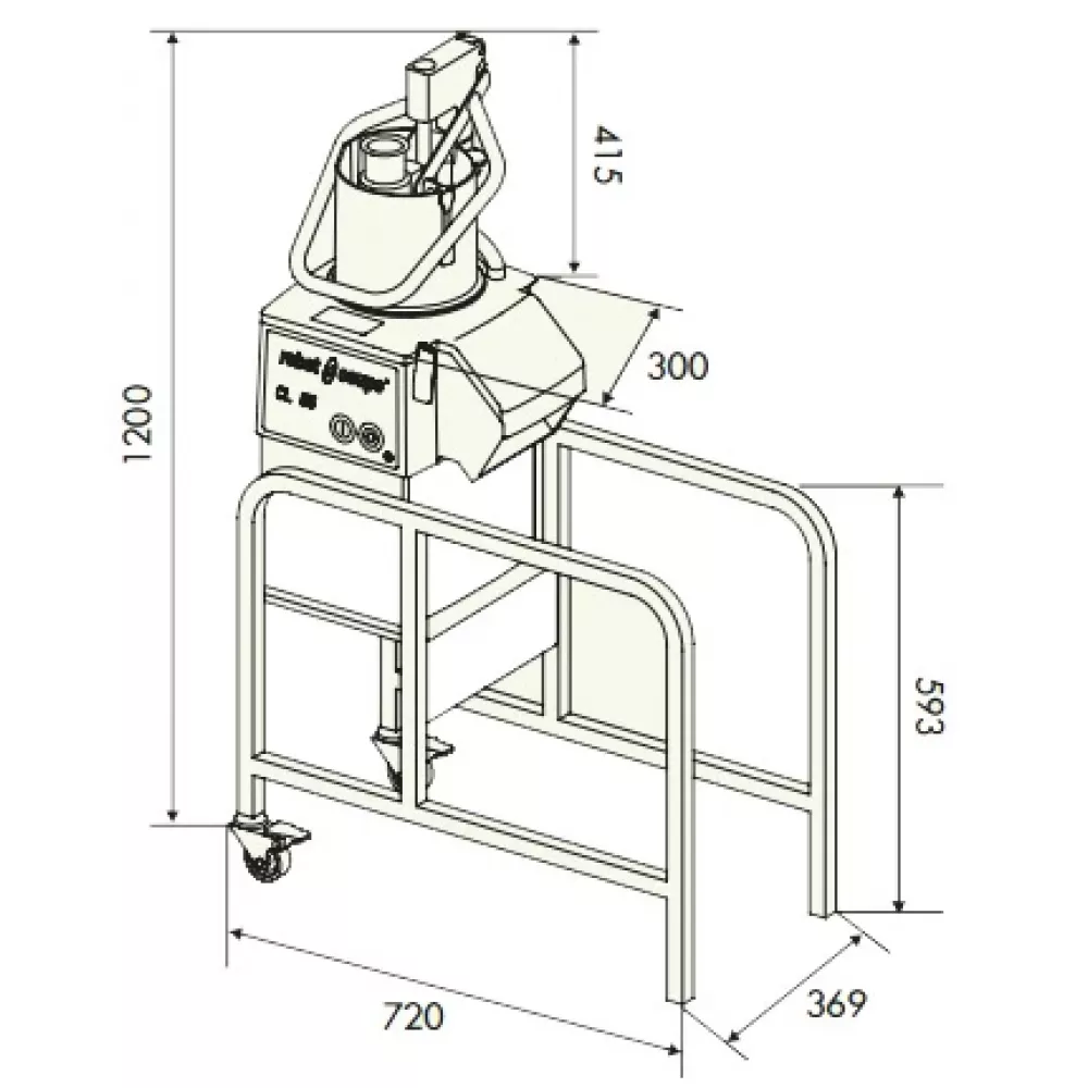 Овощерезка Robot Coupe CL55 2 воронки 1Ф