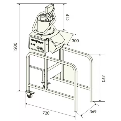 Овощерезка Robot Coupe CL55 2 воронки 1Ф